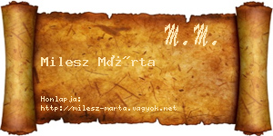 Milesz Márta névjegykártya