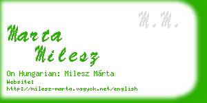 marta milesz business card